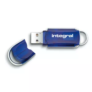 Integral 64GB USB2.0 DRIVE COURIER BLUE USB zibatmiņa USB Type-A 2.0 Zils, Sudrabs