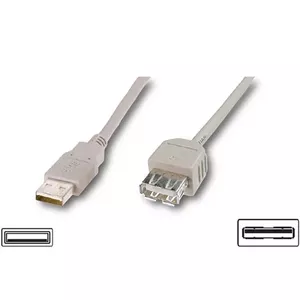 Logilink USB 2.0 pagarināšanas kabelis, USB A sievišķais, USB A vīrišķais, 3 m, pelēks