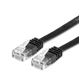 Value UTP Cat.6 Flat Network Cable, black 1 m1 сетевой кабель Черный 1 m Cat6 U/UTP (UTP)