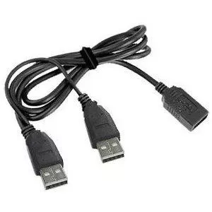 Gembird 0.9m 2x USB 2.0 A M/FM USB kabelis 0,9 m 2 x USB A USB A Melns