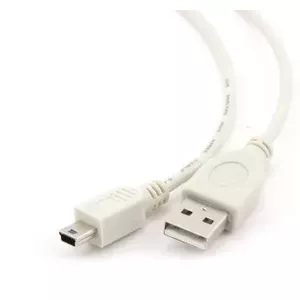 Gembird CC-USB2-AM5P-3 USB kabelis 0,9 m USB 2.0 USB A Mini-USB B Balts
