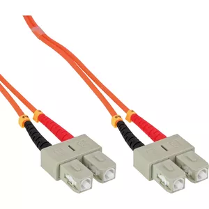 InLine 83575 optisko šķiedru kabelis 7,5 m OM2 Oranžs
