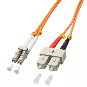 Lindy LC/SC 2m волоконно-оптический кабель OM2 Разноцветный, Оранжевый