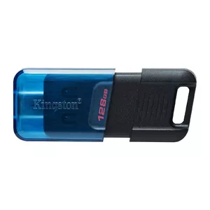Kingston Technology DataTraveler 80 M USB флеш накопитель 128 GB USB Type-C 3.2 Gen 1 (3.1 Gen 1) Черный, Синий