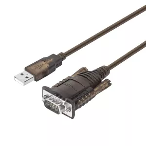 UNITEK Y-108 кабель последовательной связи Черный USB тип-A DB-9