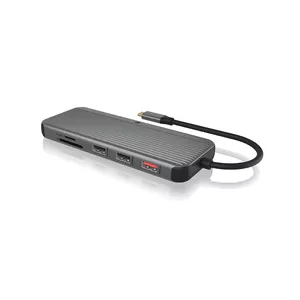 ICY BOX IB-DK4060-CPD Проводная USB 3.2 Gen 1 (3.1 Gen 1) Type-C Черный, Серый