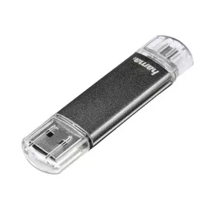 Hama Laeta Twin, 32GB USB флеш накопитель USB тип-A 2.0 Серый