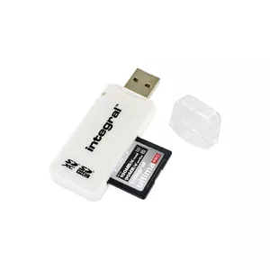 Integral USB2.0 CARDREADER SINGLE SLOT SD ETAIL karšu lasītājs Balts