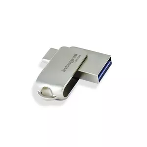 Integral 32GB 360-C Dual USB-C & USB 3.0 USB zibatmiņa USB Type-A / USB Type-C 3.2 Gen 1 (3.1 Gen 1) Sudrabs