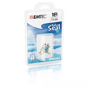 Emtec Baby Seal USB флеш накопитель 16 GB USB тип-A 2.0 Синий, Белый