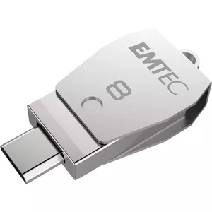Emtec T250B USB флеш накопитель 8 GB USB Type-A / Micro-USB 2.0 Нержавеющая сталь