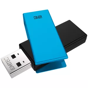 Emtec C350 Brick 2.0 USB флеш накопитель 32 GB USB тип-A Черный, Синий