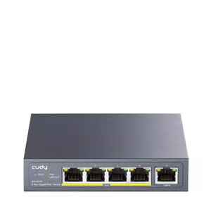 Cudy GS1005P tīkla pārslēgs Gigabit Ethernet (10/100/1000) Power over Ethernet (PoE) Pelēks