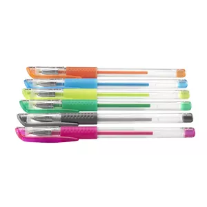 Hama Glitter & Classic Гелевая ручка с колпачком Синий, Зеленый, Оранжевый, Розовый, Серебристый, Желтый 6 шт