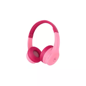 Детские наушники Motorola Moto JR300 Встроенный микрофон, накладные, беспроводные, Bluetooth, розовые