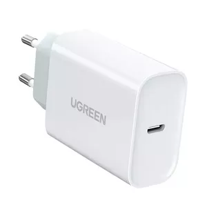 Зарядное устройство UGREEN CD127, USB-C, PD3.0, QC4.0, 30 Вт (белый)