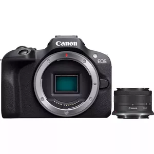 Canon EOS R100 + RF-S 18-45mm F4.5-6.3 IS STM Kit Беззеркальный цифровой фотоаппарат со сменными объективами 24,1 MP CMOS 6000 x 4000 пикселей Черный