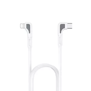 Remax RC-181i Angled Durable Data & Fast Charging Cable PD 20W 3A USB-C to Lightning 1m White