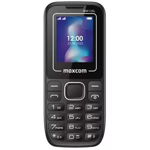 MaxCom Classic MM135 LIGHT 4,5 cm (1.77") 68 g Melns Sākuma līmeņa tālrunis