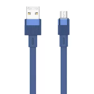 Кабель USB-micro USB Remax Flushing, RC-C001, 1м, (синий)