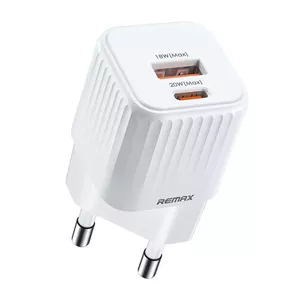 Wall charger Remax, RP-U2, USB, USB-C, 20W (white)