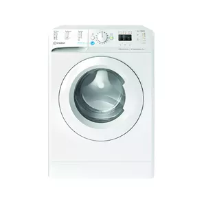 INDESIT veļas mazgājamā mašīna BWSA 61294 W EU N Energoefektivitātes klase C, Priekšējā ielāde, Veļas ietilpība 6 kg, 1151 apgr./min, Dziļums 42,5 cm, Platums 59,5 cm, Displejs, Liels cipars, Balta