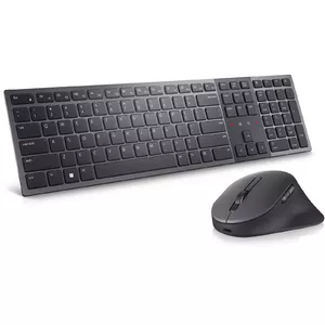 DELL KM900 клавиатура Мышь входит в комплектацию РЧ беспроводной + Bluetooth QWERTY Международный американский стандарт Графит