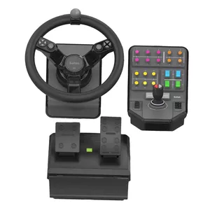 Logitech G Heavy Equipment Bundle Черный USB 2.0 Рулевое колесо+педали Аналоговый/цифровой ПК