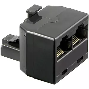 Goobay SDN T-Adapter, RJ45 male (8P8C) > 2x RJ45 female (8P8C), black