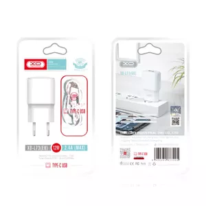 XO L73 lādētājs | 12W | 2,4A + USB-C kabelis 1m, balts