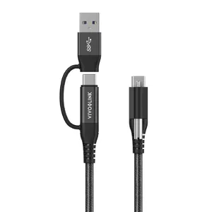 Vivolink PROUSBCMM1.5ADP USB kabelis 1,5 m USB 3.2 Gen 2 (3.1 Gen 2) USB C Melns