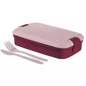 Пищевой контейнер прямоугольный со столовыми приборами 1,4л Lunch&amp;Go фиолетовый