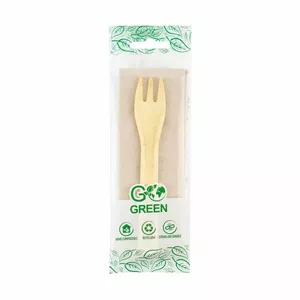 Compostable picnic set (fork, napkin) Go Green / 0,01kg 