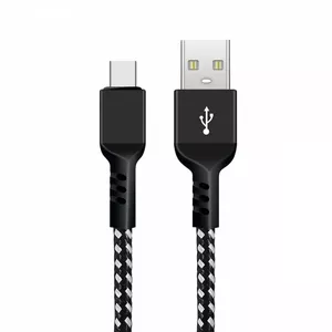 Ātras uzlādes kabelis no USB uz USB Type-C MCE471 melns