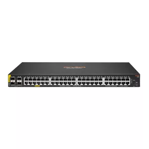 Aruba 6100 48G Class4 PoE 4SFP+ 370W Управляемый L3 Gigabit Ethernet (10/100/1000) Питание по Ethernet (PoE) 1U Черный