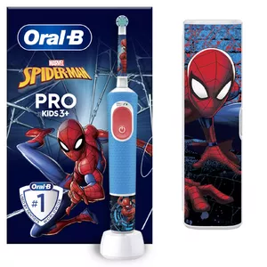 D103.413.2KX_S Vitality PRO Kids 3+ Spiderman Elektriskā Zobu Birste + Ceļojuma Futrālis