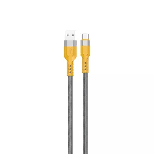 DUDAO L23AC 120W USB - USB-C cable USB кабель 1 m USB A USB C Серый, Желтый
