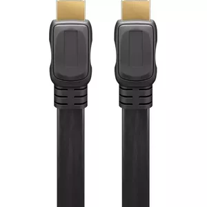 Goobay High Speed HDMI Flat Cable with Ethernet  61279 Black, HDMI to HDMI, 2 m