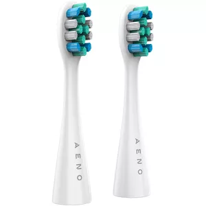 AENO Сменные насадки для зубных щеток, белые, щетина Dupont, 2 шт. в комплекте (для ADB0007/ADB0008)