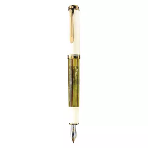 Pelikan M400 lodīšu pildspalva Iestrādāta iepildes sistēma Zelts, Balts 1 pcs