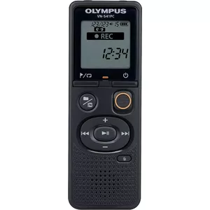 Olympus digitālais diktofons (OM zīmola) VN-541PC Segmenta displejs 1,39'', WMA, melns
