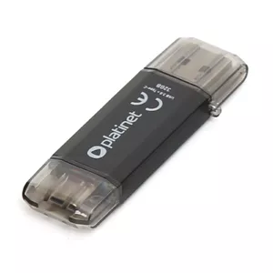 Platinet PMFC32B USB zibatmiņa 32 GB USB Type-A / USB Type-C 3.2 Gen 1 (3.1 Gen 1) Melns