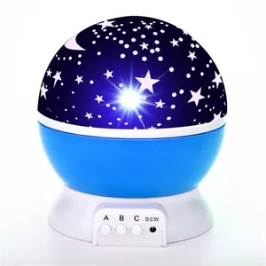 Elight L1 2 в 1 вращающийся проектор звездного неба и ночник с 4x AAA/USB шнуром синий