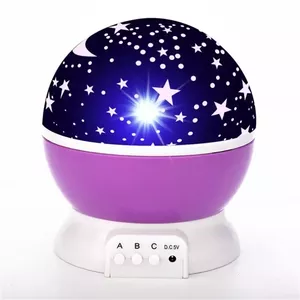 Elight L1 2 в 1 вращающийся проектор звездного неба и ночник с 4x AAA/USB шнуром фиолетовый