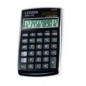 Citizen CPC-112 kalkulators Kabata Pamata kalkulators Sudrabs