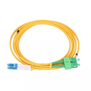 Extralink PATCHCORD SC/APC-LC/UPC SM G.652D DUPLEX 1M optisko šķiedru kabelis 2x SC 2x LC FTTH Dzeltens
