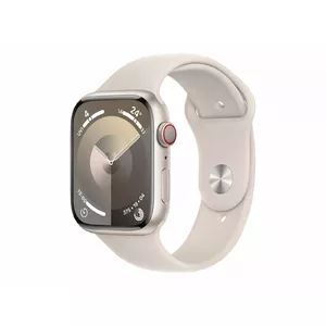 Apple Watch Series 9 GPS + Cellular 45mm Starlight alumīnija korpuss ar Starlight sporta lentu - M/L Apple