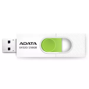ADATA UV320 USB zibatmiņa 256 GB USB Type-A 3.2 Gen 1 (3.1 Gen 1) Zaļš, Balts