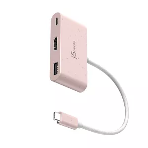 j5create JCA379ER-N хаб-разветвитель USB Type-C 5000 Мбит/с Розовый