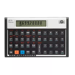 HP 12c калькулятор Настольный Финансовый Алюминий, Черный